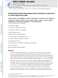 Cover page: Premorbid functional development and conversion to psychosis in clinical high-risk youths.