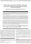 Cover page: Right Ventricular Systolic-to-Diastolic Time Index: Hypoplastic Left Heart Fetuses Differ Significantly from Normal Fetuses.