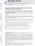 Cover page: Trajectories of initiation for the heroin-based drug whoonga – qualitative evidence from South Africa