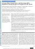 Cover page: Genome-Wide Scleral Micro- and Messenger-RNA Regulation During Myopia Development in the MouseScleral mi- and mRNA Profiles in Myopia Development