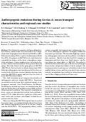 Cover page: Anthropogenic emissions during Arctas-A: mean transport characteristics and regional case studies