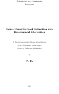 Cover page: Sparse Causal Network Estimation with Experimental Intervention