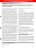 Cover page: Treatment of Central Sleep Apnea with Adaptive Servoventilation in Chronic Heart Failure