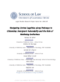 Cover page: Navigating Liminal Legalities Along Pathways To Citizenship: Immigrant Vulnerability and the Role of Mediating Institutions