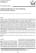 Cover page: Oxidative Modifications in Tissue Pathology and Autoimmune Disease