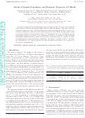 Cover page: Details of Sample Dependence and Transport Properties of URu2Si2