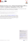 Cover page: Erratum for Franco et al., “A Novel Secreted Protein, MYR1, Is Central to Toxoplasma’s Manipulation of Host Cells”