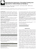 Cover page: Supervising the Supervisors—Procedural Training and Supervision in Internal Medicine Residency