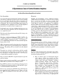 Cover page: A Spontaneous Case of Central Diabetes Insipidus