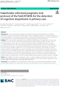 Cover page: Stakeholder-informed pragmatic trial protocol of the TabCAT-BHA for the detection of cognitive impairment in primary care