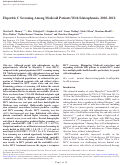 Cover page: Hepatitis C Screening Among Medicaid Patients With Schizophrenia, 2002–2012