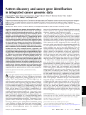 Cover page: Pattern discovery and cancer gene identification in integrated cancer genomic data.