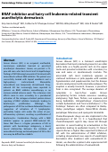 Cover page: BRAF inhibitor and hairy cell leukemia-related transient acantholytic dermatosis