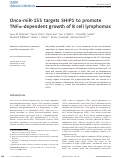 Cover page: Onco‐miR‐155 targets SHIP1 to promote TNFα‐dependent growth of B cell lymphomas