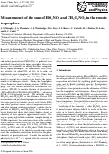 Cover page: Measurements of the sum of HO2NO2 and CH3O2NO2 in the remote troposphere