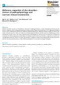 Cover page: Adhesive capsulitis of the shoulder: review of pathophysiology and current clinical treatments