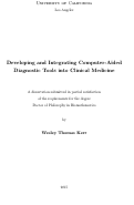 Cover page: Developing and Integrating Computer-Aided Diagnostic Tools into Clinical Medicine