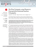 Cover page: On-Chip Cytometry using Plasmonic Nanoparticle Enhanced Lensfree Holography