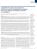 Cover page: Longitudinal Associations among Renal Urea Clearance–Corrected Normalized Protein Catabolic Rate, Serum Albumin, and Mortality in Patients on Hemodialysis