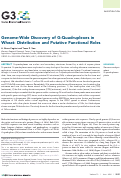 Cover page: Genome-Wide Discovery of G-quadruplexes in Wheat: Distribution and Putative Functional Roles