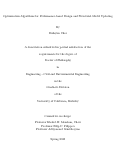 Cover page: Optimization Algorithms for Performance-based Design and Structural Model Updating