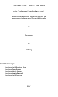 Cover page: Aging Population and Household Labor Supply
