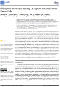 Cover page: Widespread Alternative Splicing Changes in Metastatic Breast Cancer Cells
