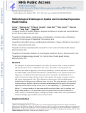 Cover page: Methodological Challenges in Spatial and Contextual Exposome-Health Studies.