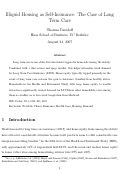 Cover page: Illiquid Housing as Self-Insurance: The Case of Long Term Care