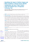 Cover page: Quantifying the Impact of Axillary Surgery and Nodal Irradiation on Breast Cancer-Related Lymphedema and Local Tumor Control: Long-Term Results From a Prospective Screening Trial.