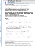 Cover page: Target Organ Complications and Cardiovascular Events Associated With Masked Hypertension and White-Coat Hypertension Analysis From the Dallas Heart Study