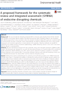 Cover page: A proposed framework for the systematic review and integrated assessment (SYRINA) of endocrine disrupting chemicals