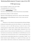 Cover page: Monitoring multicomponent transport using in situ ATR FTIR spectroscopy