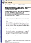 Cover page: Magnetic resonance analysis of loaded meniscus deformation: a novel technique comparing participants with and without radiographic knee osteoarthritis