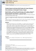 Cover page: Putative human and avian risk factors for avian influenza virus infections in backyard poultry in Egypt