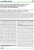 Cover page: ASCC1 structures and bioinformatics reveal a novel helix-clasp-helix RNA-binding motif linked to a two-histidine phosphodiesterase