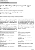 Cover page: The role of chemotherapy in the management of newly diagnosed brain metastases: a systematic review and evidence-based clinical practice guideline