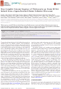 Cover page: Near-Complete Genome Sequence of Thalassospira sp. Strain KO164 Isolated from a Lignin-Enriched Marine Sediment Microcosm