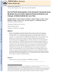 Cover page: The 5-HTTLPR Polymorphism in the Serotonin Transporter Gene Moderates the Association Between Emotional Behavior and Changes in Marital Satisfaction Over Time