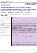 Cover page: Targeting increased levels of APP in Down syndrome: Posiphen-mediated reductions in APP and its products reverse endosomal phenotypes in the Ts65Dn mouse model.