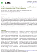 Cover page: Surface-active antibiotic production as a multifunctional adaptation for postfire microorganisms.