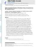 Cover page: Multicompartment imaging of the brain using a comprehensive MR imaging protocol.