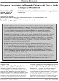 Cover page: Diagnostic Uncertainty in Dyspneic Patients with Cancer in the Emergency Department