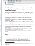 Cover page: Racial discrimination, the superwoman schema, and allostatic load: exploring an integrative stress-coping model among African American women.