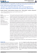 Cover page: Associations of Cigarette Smoking and Polymorphisms in Brain-Derived Neurotrophic Factor and Catechol-O-Methyltransferase with Neurocognition in Alcohol Dependent Individuals during Early Abstinence