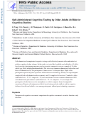 Cover page: Self-Administered Cognitive Testing by Older Adults At-Risk for Cognitive Decline