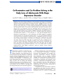 Cover page: Co-Rumination and Co–Problem Solving in the Daily Lives of Adolescents With Major Depressive Disorder