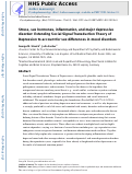 Cover page: Stress, sex hormones, inflammation, and major depressive disorder: Extending Social Signal Transduction Theory of Depression to account for sex differences in mood disorders