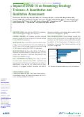 Cover page: Impact of COVID-19 on Hematology-Oncology Trainees: A Quantitative and Qualitative Assessment