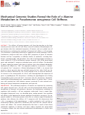 Cover page: Mechanical Genomic Studies Reveal the Role of d-Alanine Metabolism in Pseudomonas aeruginosa Cell Stiffness